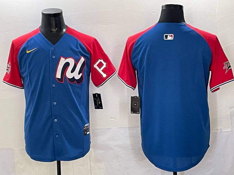 Men Pittsburgh Pirates Blank Blue All star 2025 Nike MLB Jersey style 01